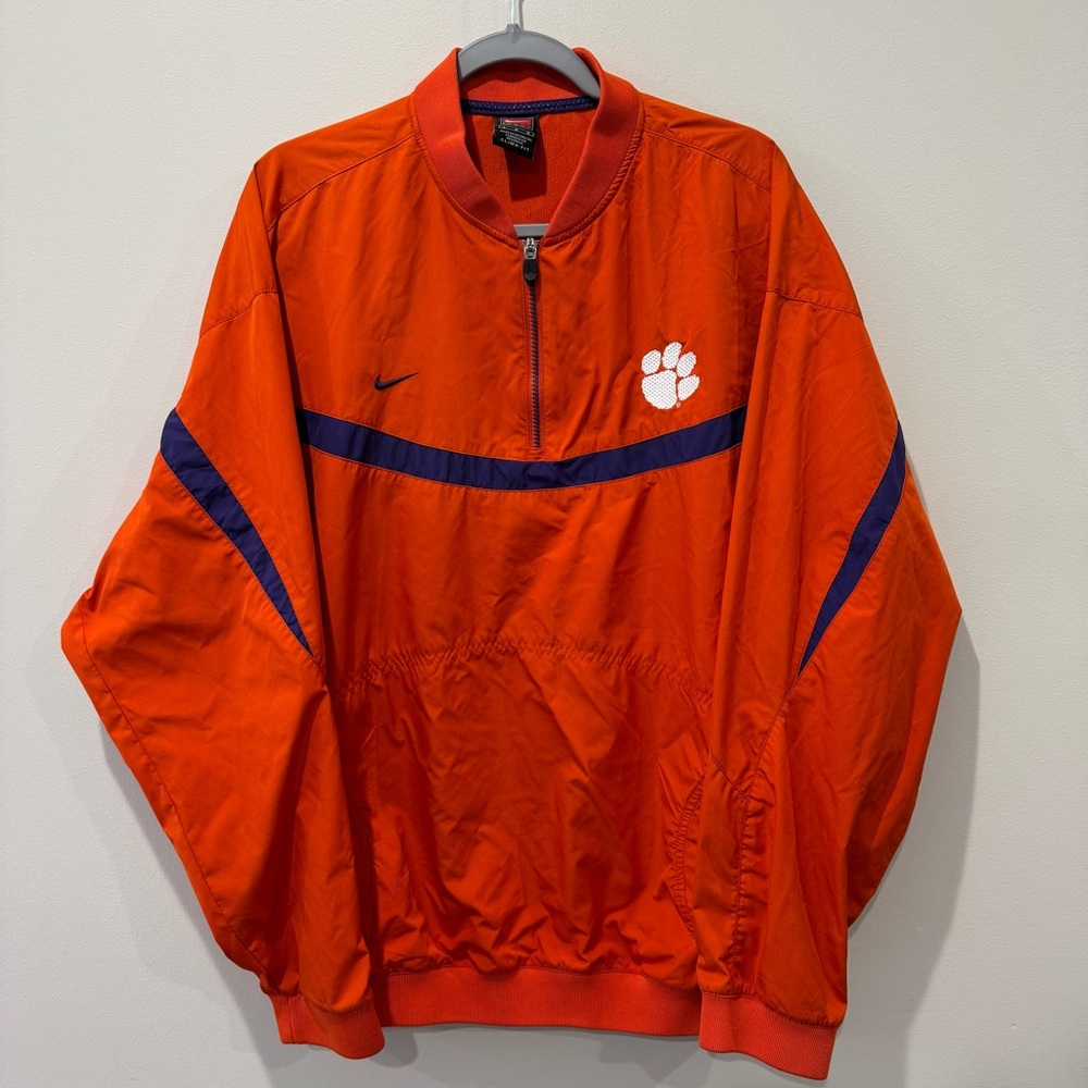 Vtg Clemson Size Large‎ Nike Team Clima Fit Clemson Orange and Regalia Tigers